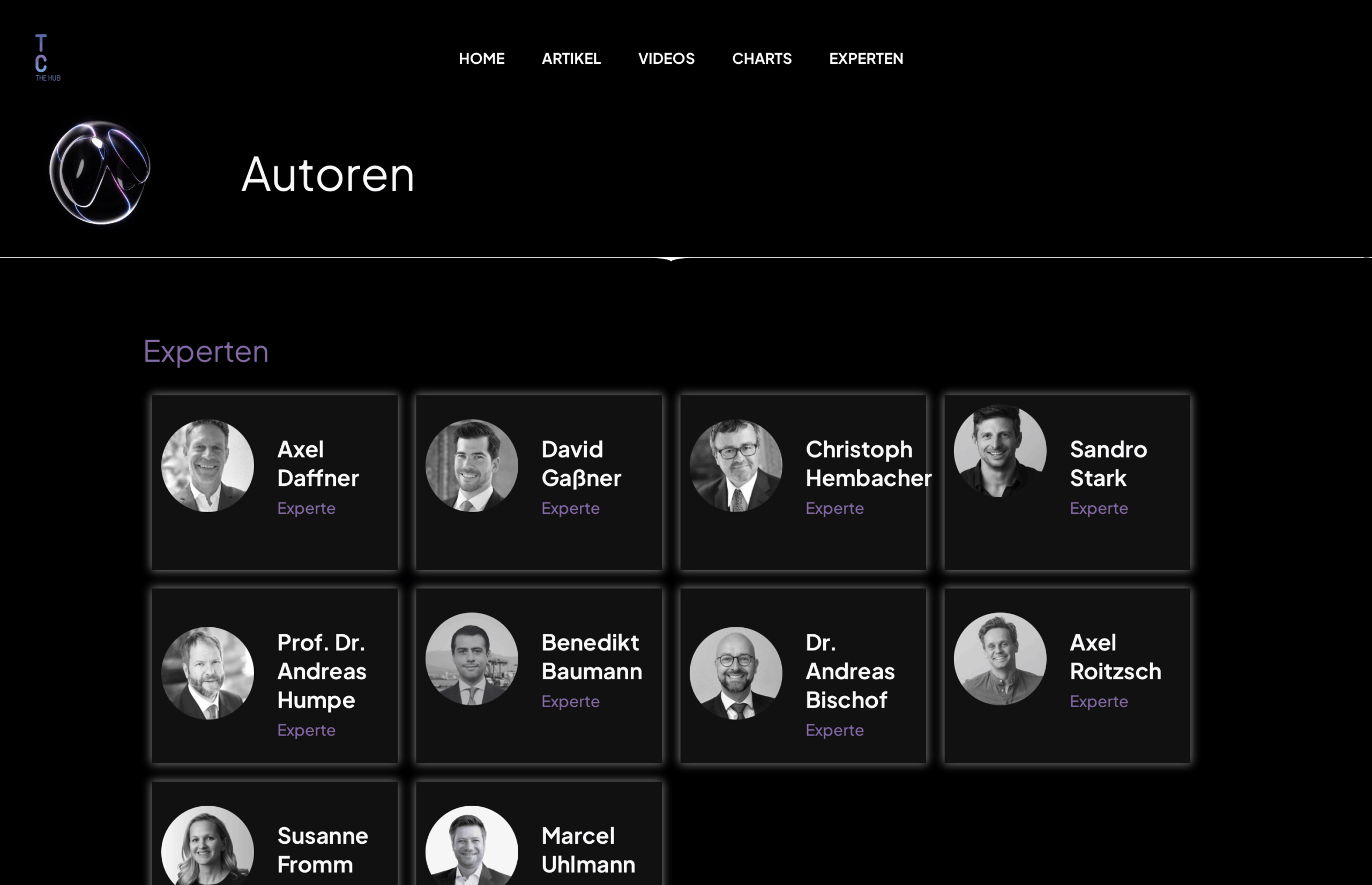 TC-Hub Autorenübersicht